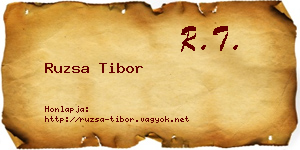 Ruzsa Tibor névjegykártya